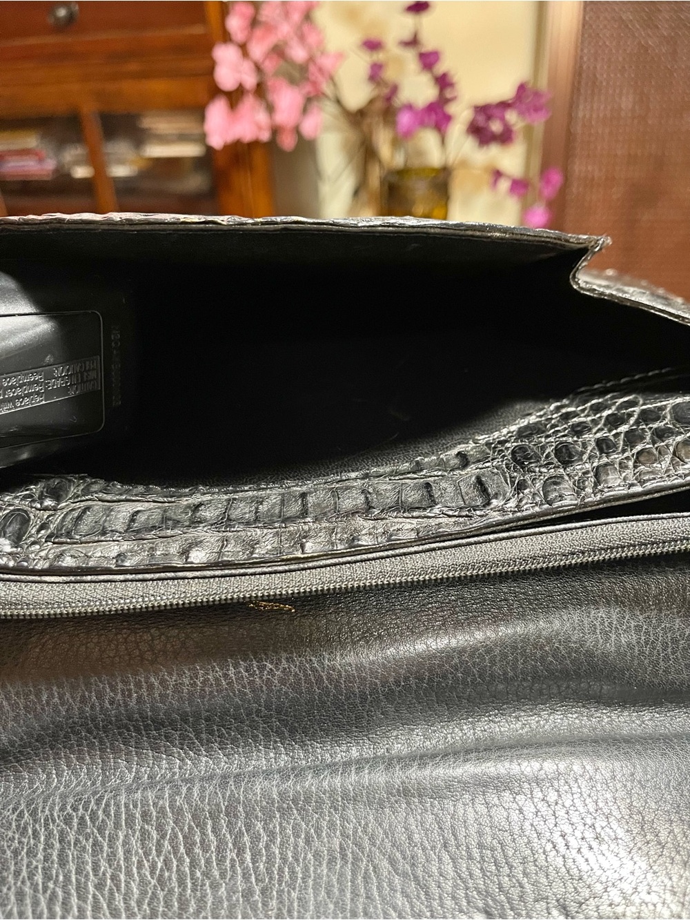 Vintage mid-century genuine alligator Kelly style top handle bag - Picture 10 of 16